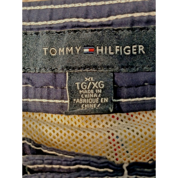 2010 Tommy Hilfiger Boardshorts Mens Size XL 8" Inseam Blue Tropical Beach Pool - Picture 8 of 16